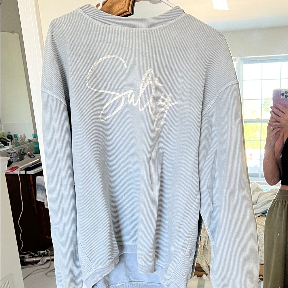 Pink Lily Salty Women's Corded Sweatshirt - oversized